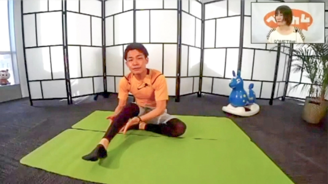カリスマトレーナー・芸人山田BODYさん登場！おうちで簡単にできるストレッチ　のイメージ